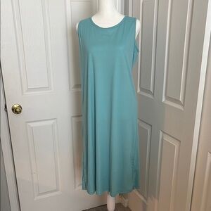 Muk Luks Aqua Sleeveless Sundress Midi